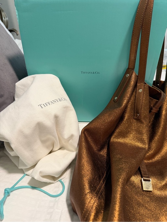 Tiffany & Co. Metallic Bronze Shoulder Bag